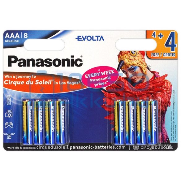 Panasonic Evolta Alkáli Tartós (AAA / LR03) Mikro Elem (8db)