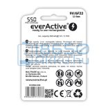 EverActive Professional 550 500mAh 6F22 9V Újratölthető Elem / Li-Ion Akkumulátor USB
