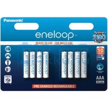   Panasonic Eneloop 750mAh (AAA / R03) Mikró Újratölthető Elem / Ni-MH Akkumulátor (8db)