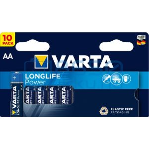 Varta Longlife Power Alkáli Tartós (AA / LR6) Ceruza Elem (10db)