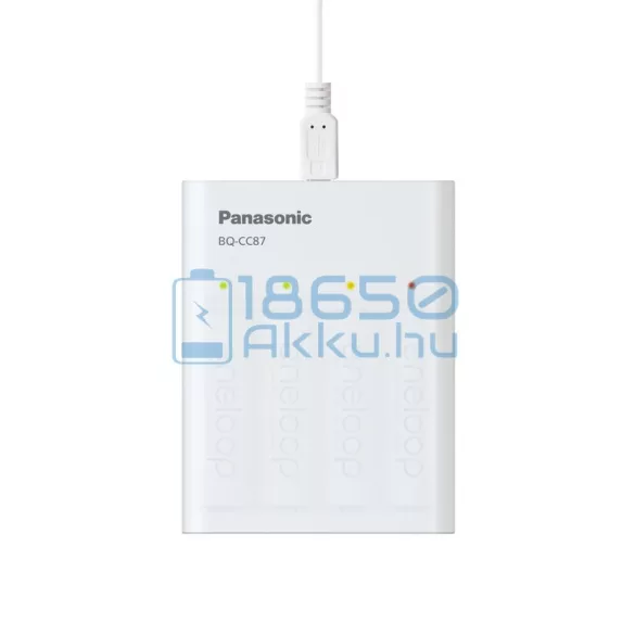 Panasonic Eneloop BQ-CC87 Ni-MH Akkumulátor Töltő és Powerbank + 4db 1900mAh (AA / R6) Ceruza Újratölthető Elem
