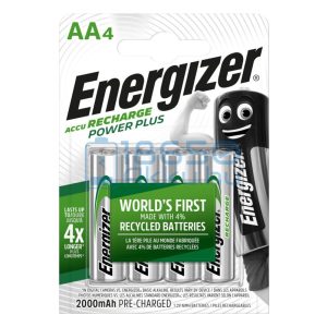 Energizer Power Plus 2000mAh (AA / R6) Ceruza Újratölthető Elem / Ni-MH Akkumulátor (4db)