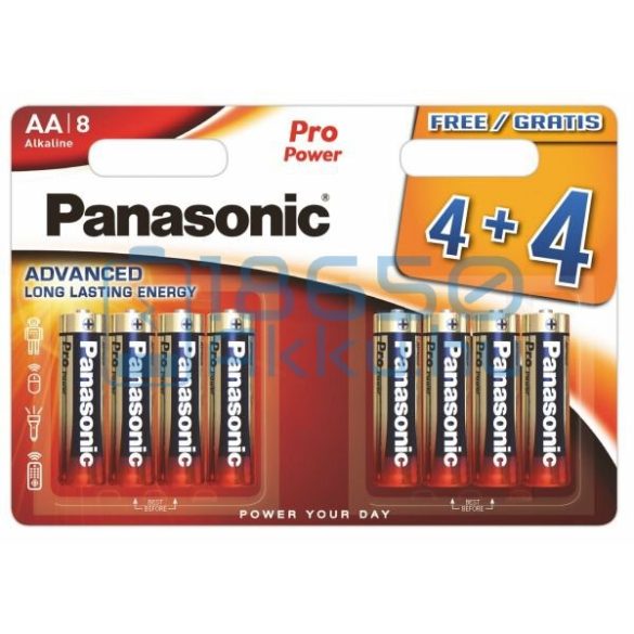 Panasonic Pro Power Alkáli Tartós (AA / LR6) Ceruza Elem (8db)