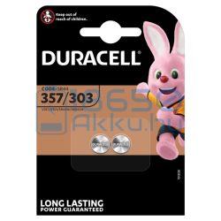 Duracell 303/357 / SR44 Ezüst-Oxid Gombelem (2db)