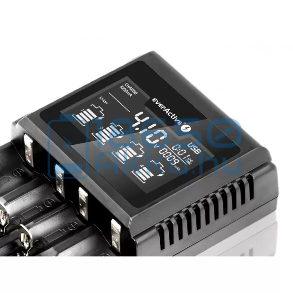EverActive UC-4000 Li-Ion / LiFePO4 / Ni-MH Akkumulátor Töltő