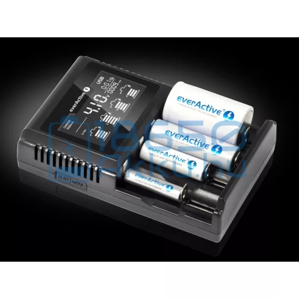 EverActive UC-4000 Li-Ion / LiFePO4 / Ni-MH Akkumulátor Töltő