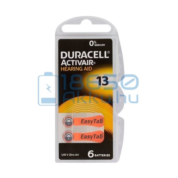 Duracell ActivAir 13 Hallókészülék Elem