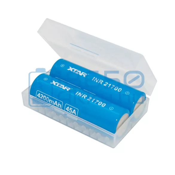 XTAR 2 db x 20700/21700 akku/akkumulátor tartó/tároló tok/doboz