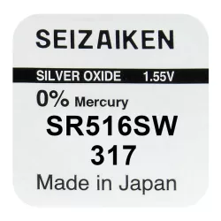 Seiko Seizaiken 317 / SR516SW Ezüst-Oxid Gombelem