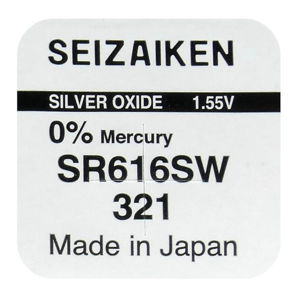 Seiko Seizaiken 321 / SR616SW Ezüst-Oxid Gombelem