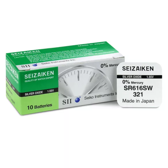Seiko Seizaiken 321 / SR616SW Ezüst-Oxid Gombelem