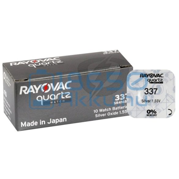 Rayovac 337 Ezüst-Oxid Gombelem