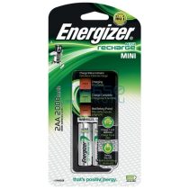   Energizer Mini Ni-MH Akkumulátor Töltő + 2db 2000mAh (AA / R6) Ceruza Újratölthető Elem