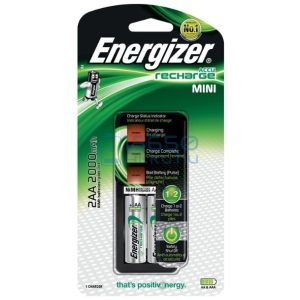 Energizer Mini Ni-MH Akkumulátor Töltő + 2db 2000mAh (AA / R6) Ceruza Újratölthető Elem