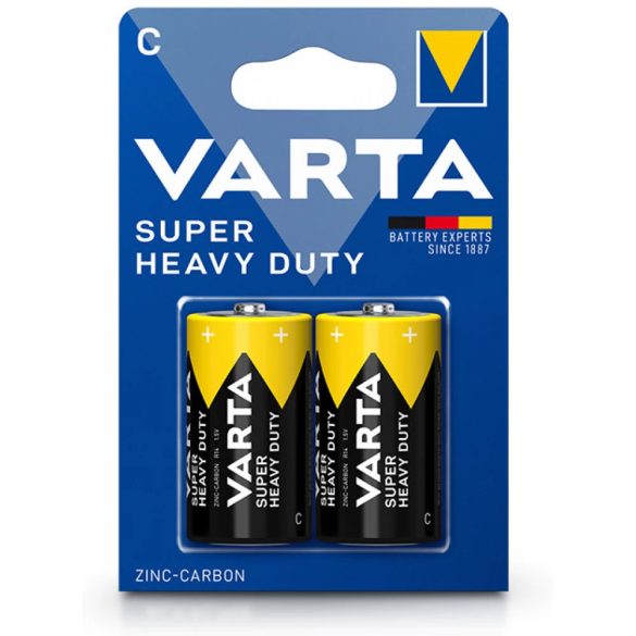 Varta Super Heavy Duty Cink-Szén Féltartós (C / R14) Baby Elem (2db)