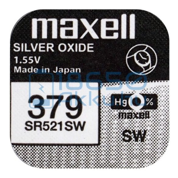 Maxell 379 / SR521SW Ezüst-Oxid Gombelem