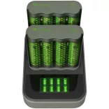 GP ReCyko M451 USB Speed Charger Ni-MH Akkumulátor Töltő + 2db D851 Charger Dock + 8db 2600mAh (AA /