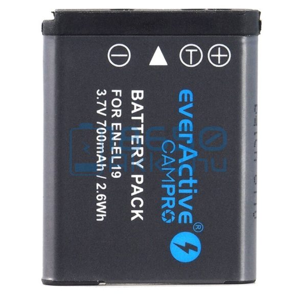 EverActive CamPro (Nikon EN-EL19) Fényképezőgép Akkumulátor (EVB011)